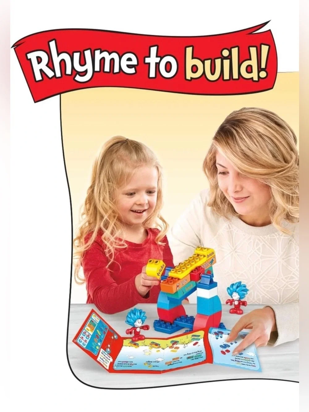 Dr. Seuss Mega Bloks Thing 1 & Thing 2 Tricks Building Set 29 Pieces
